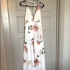 Ivory Floral Maxi Dress